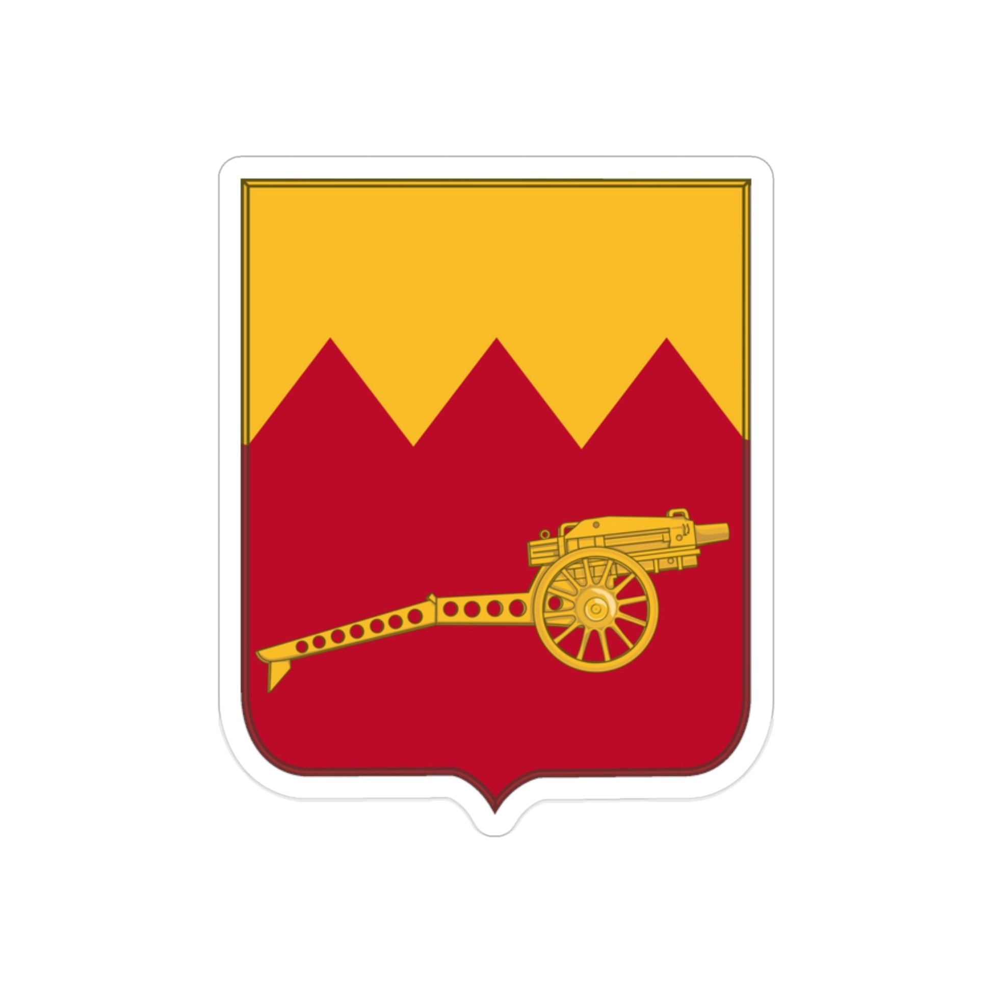 97th Field Artillery Battalion v2 (U.S. Army) REVERSE PRINT Transparent STICKER-2" × 2"-The Sticker Space