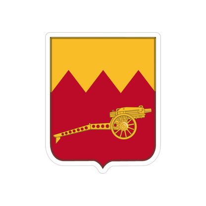 97th Field Artillery Battalion v2 (U.S. Army) REVERSE PRINT Transparent STICKER-3" × 3"-The Sticker Space