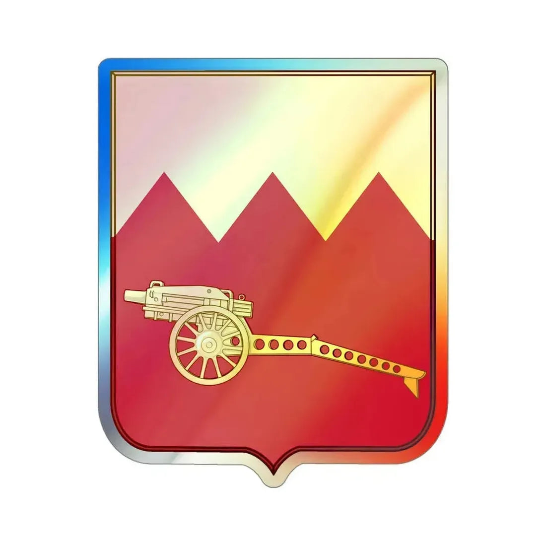 97th Field Artillery Battalion v2 (U.S. Army) Holographic STICKER Die-Cut Vinyl Decal 4 Inch Holographic - The Sticker Space