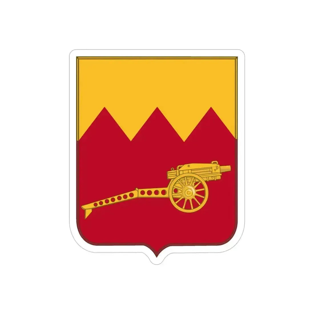 97th Field Artillery Battalion v2 (U.S. Army) REVERSE PRINT Transparent Die-Cut STICKER 5 Inch Die-Cut Transparent - The Sticker Space