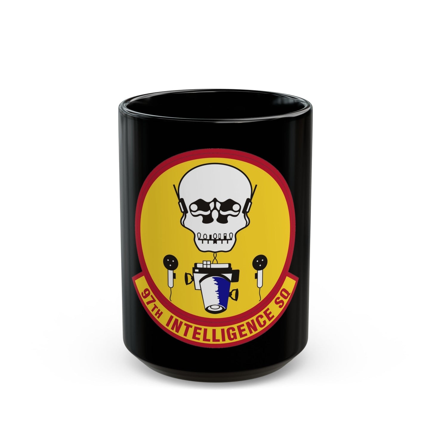 97th Intelligence Squadron (U.S. Air Force) Black Coffee Mug-15oz-The Sticker Space