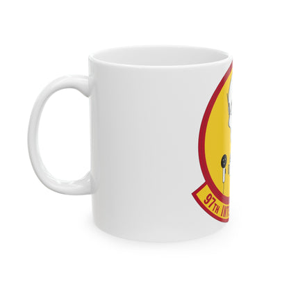 97th Intelligence Squadron (U.S. Air Force) White Coffee Mug-The Sticker Space