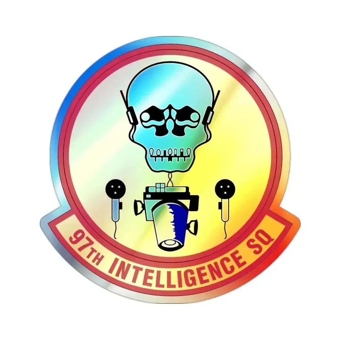 97th Intelligence Squadron (U.S. Air Force) Holographic STICKER Die-Cut Vinyl Decal 2 Inch Holographic - The Sticker Space