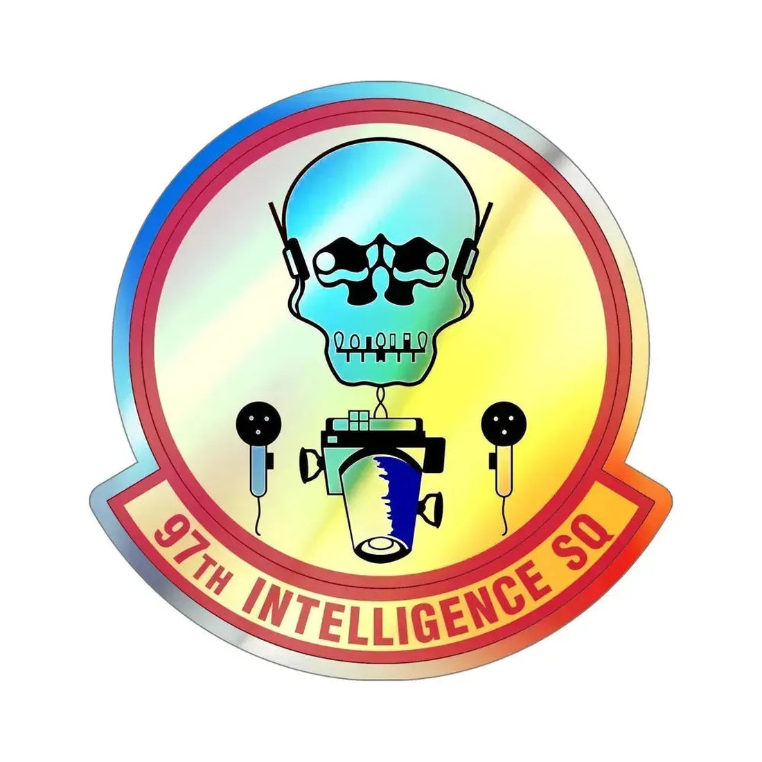 97th Intelligence Squadron (U.S. Air Force) Holographic STICKER Die-Cut Vinyl Decal 6 Inch Holographic - The Sticker Space