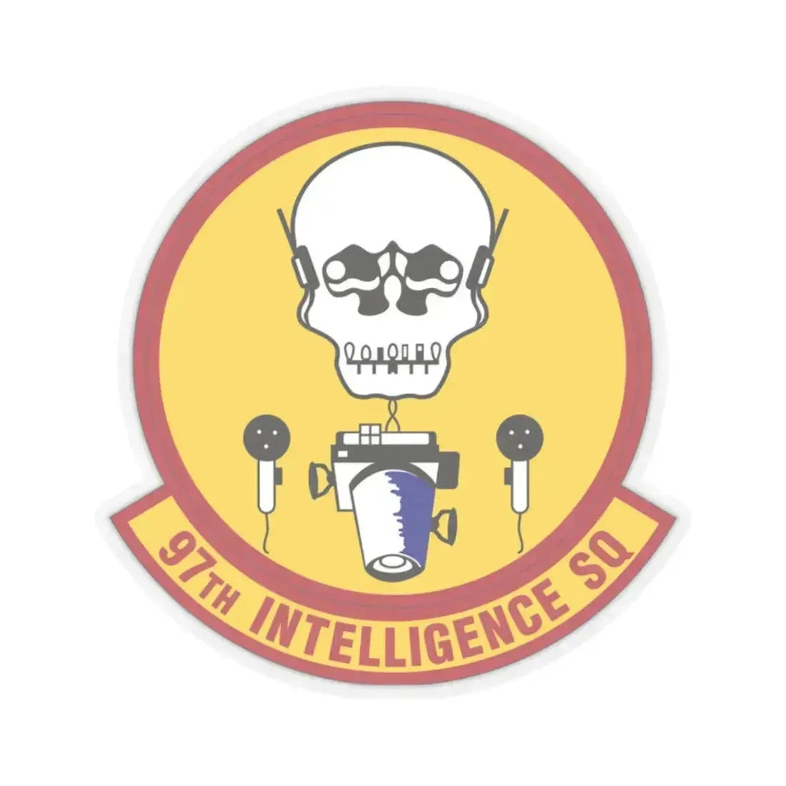 97th Intelligence Squadron (U.S. Air Force) STICKER Vinyl Kiss-Cut Decal 2 Inch Transparent - The Sticker Space