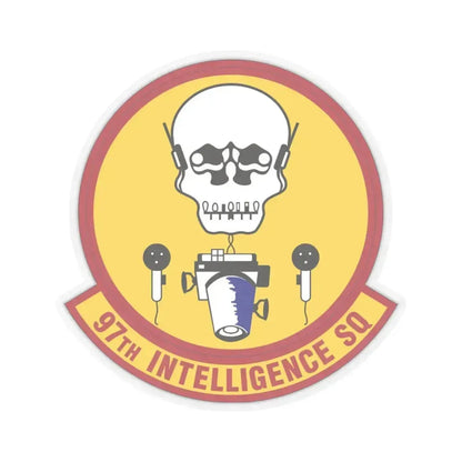 97th Intelligence Squadron (U.S. Air Force) STICKER Vinyl Kiss-Cut Decal 4 Inch Transparent - The Sticker Space