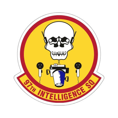 97th Intelligence Squadron (U.S. Air Force) STICKER Vinyl Kiss-Cut Decal 4 Inch White - The Sticker Space