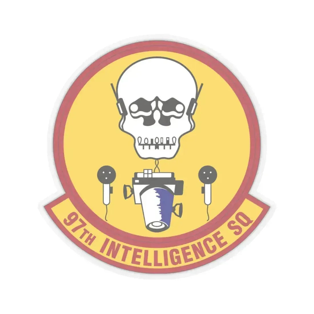 97th Intelligence Squadron (U.S. Air Force) STICKER Vinyl Kiss-Cut Decal 6 Inch Transparent - The Sticker Space