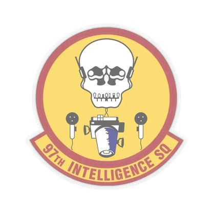 97th Intelligence Squadron (U.S. Air Force) STICKER Vinyl Kiss-Cut Decal 6 Inch Transparent - The Sticker Space