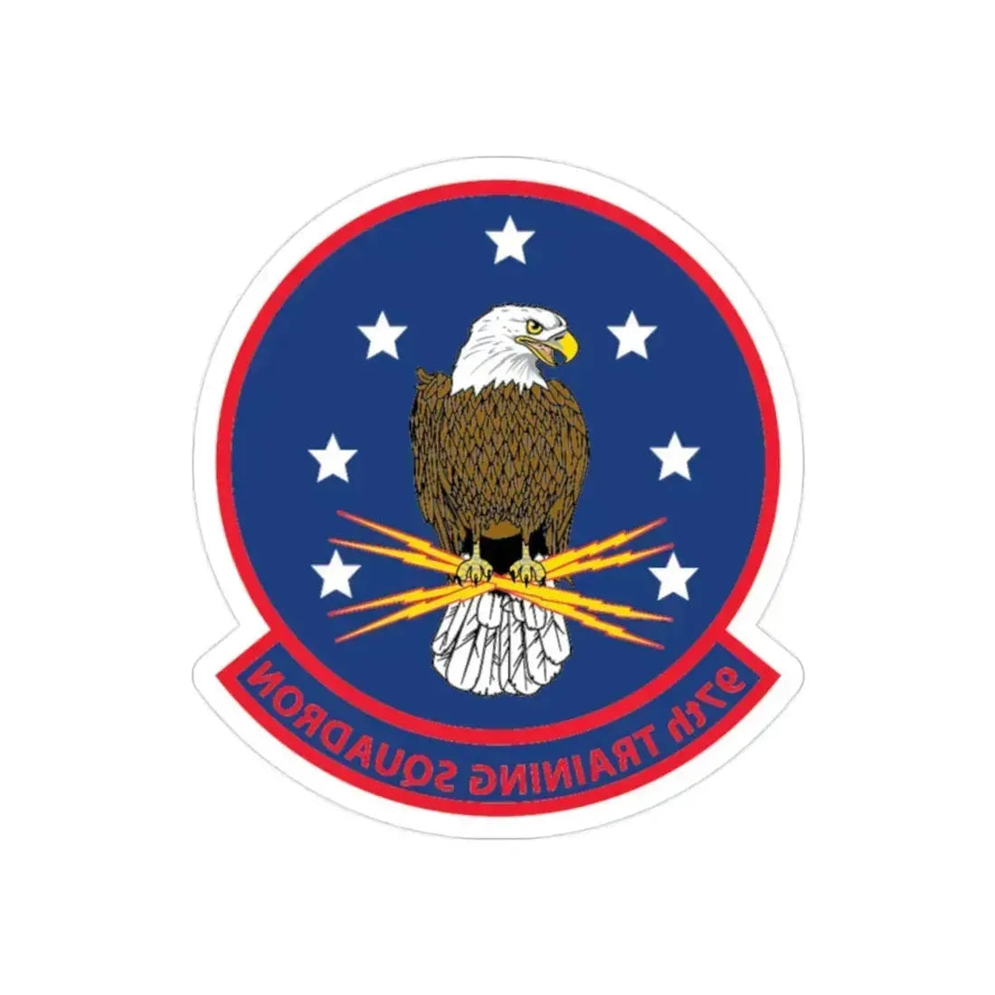 97th Training Sq (U.S. Navy) REVERSE PRINT Transparent Die-Cut STICKER 2 Inch Die-Cut Transparent - The Sticker Space