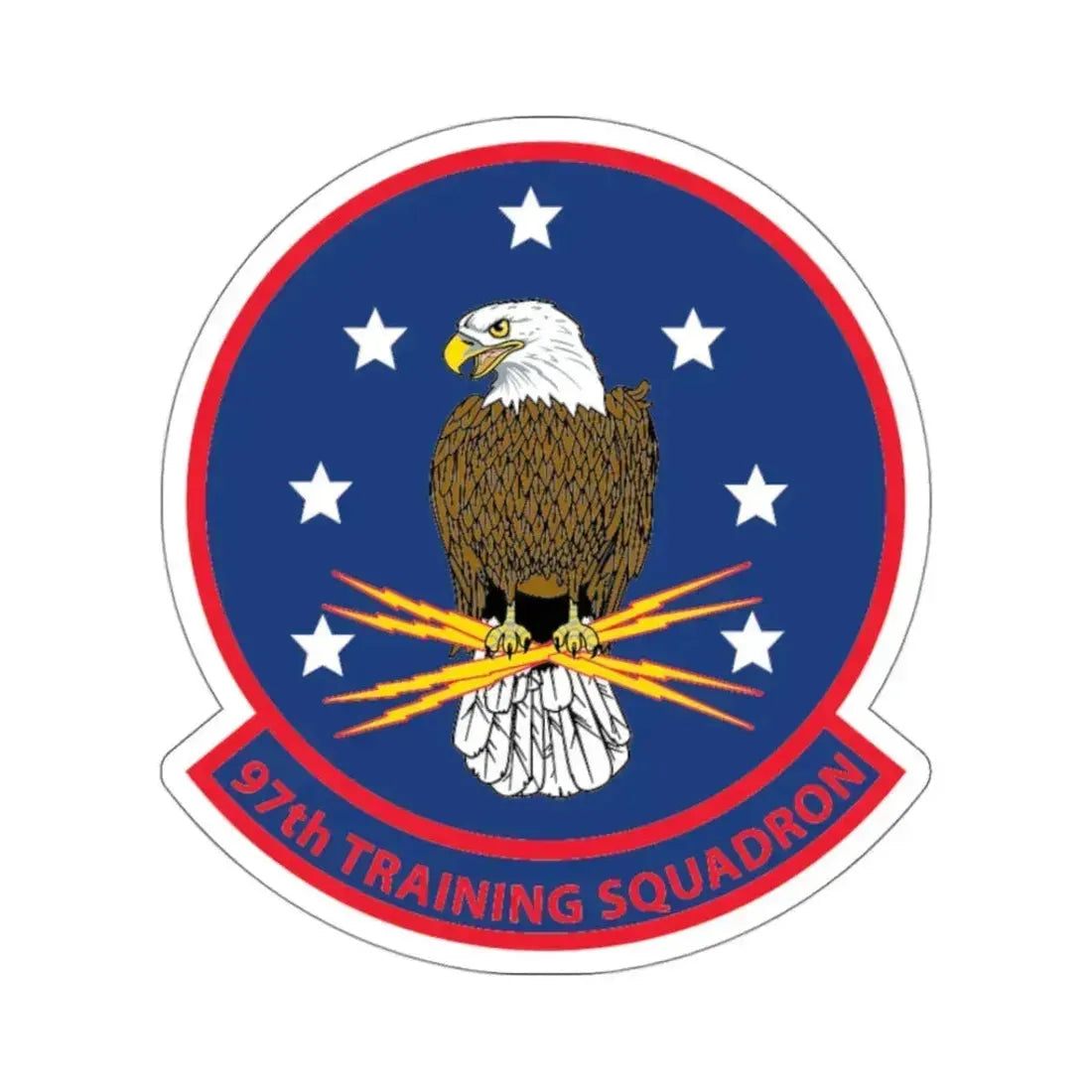 97th Training Sq (U.S. Navy) STICKER Vinyl Kiss-Cut Decal 3 Inch White - The Sticker Space