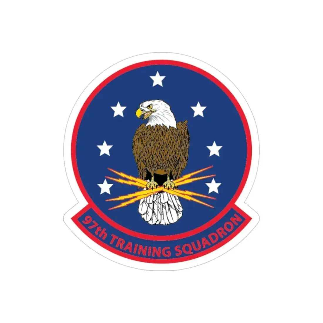 97th Training Sq (U.S. Navy) Transparent STICKER Die-Cut Vinyl Decal 3 Inch Transparent - The Sticker Space