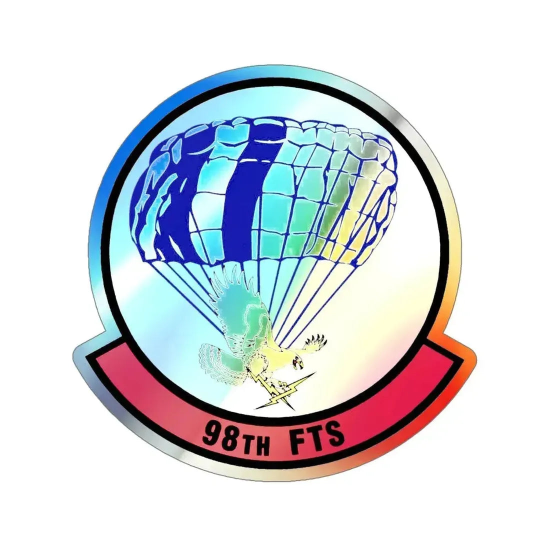 98 Flying Training Squadron AETC (U.S. Air Force) Holographic STICKER Die-Cut Vinyl Decal 5 Inch Holographic - The Sticker Space