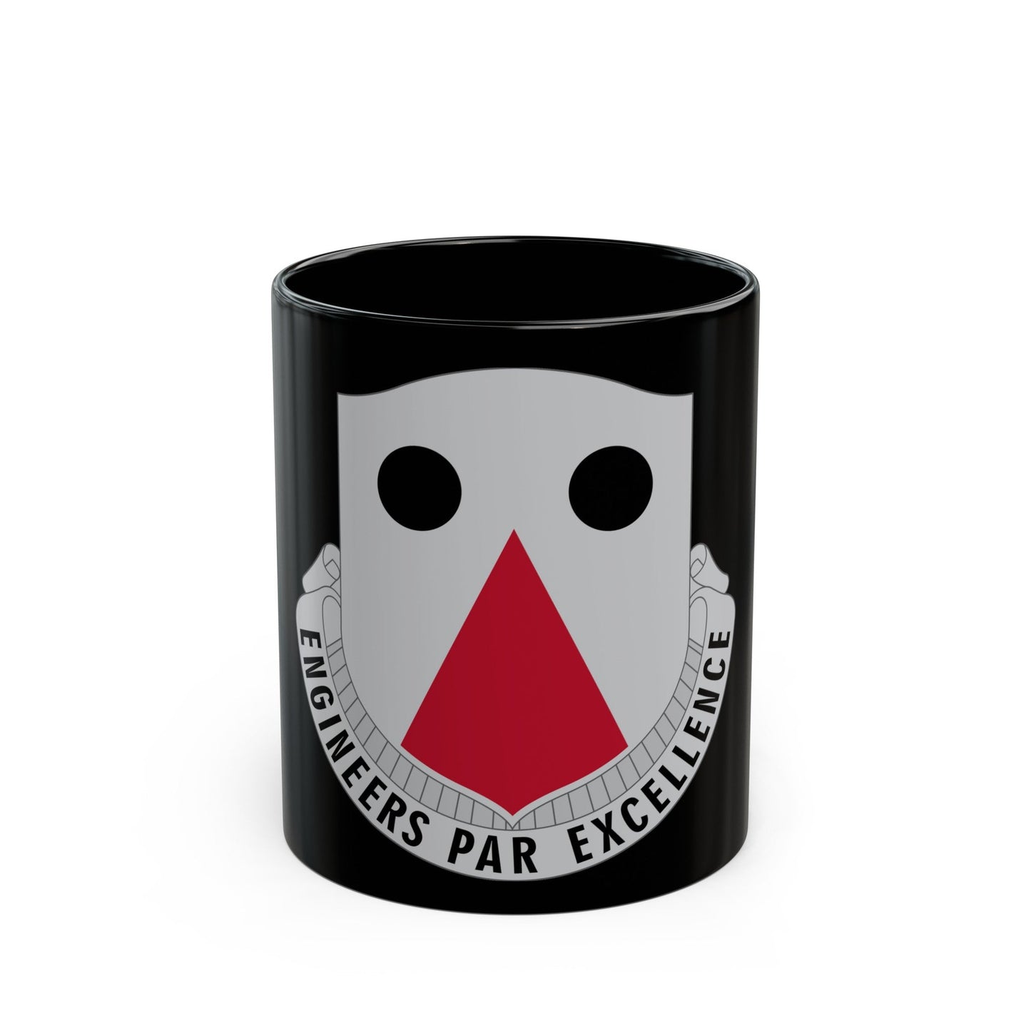 980 Engineer Battalion (U.S. Army) Black Coffee Mug-11oz-The Sticker Space