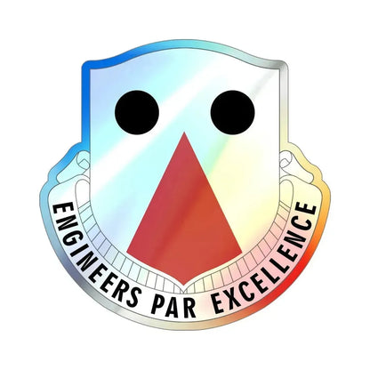 980 Engineer Battalion (U.S. Army) Holographic STICKER Die-Cut Vinyl Decal 6 Inch Holographic - The Sticker Space