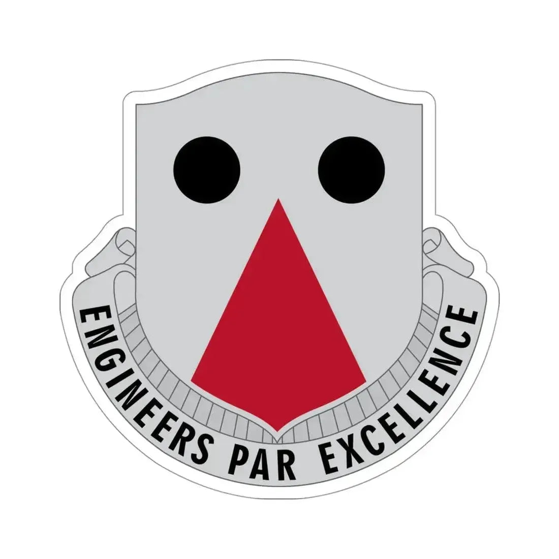 980 Engineer Battalion (U.S. Army) STICKER Vinyl Die-Cut Decal 4 Inch - The Sticker Space