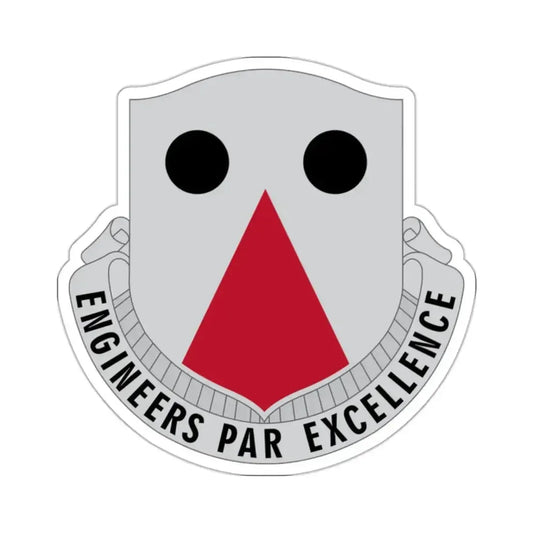 980 Engineer Battalion (U.S. Army) STICKER Vinyl Kiss-Cut Decal 2 Inch White - The Sticker Space