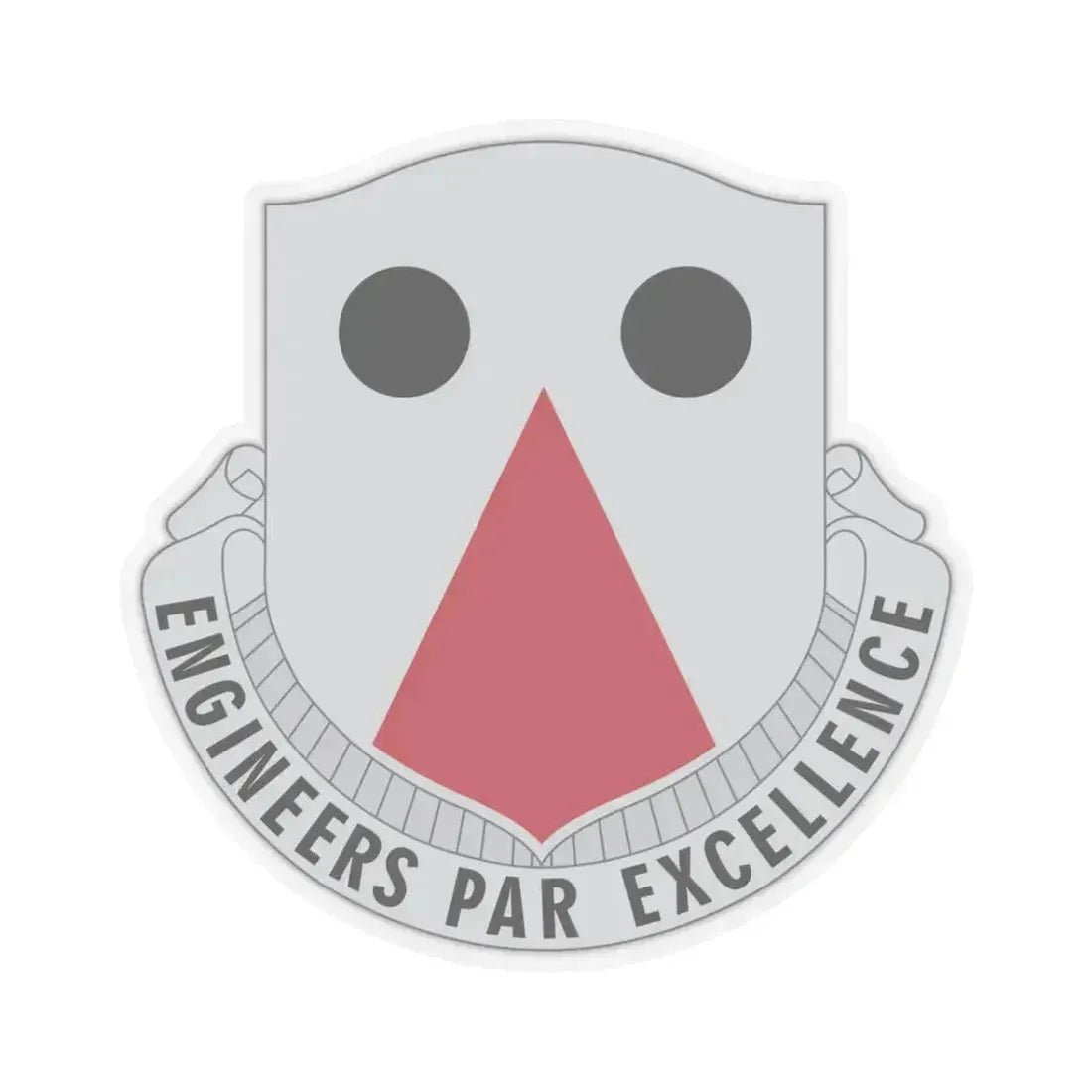 980 Engineer Battalion (U.S. Army) STICKER Vinyl Kiss-Cut Decal 3 Inch Transparent - The Sticker Space