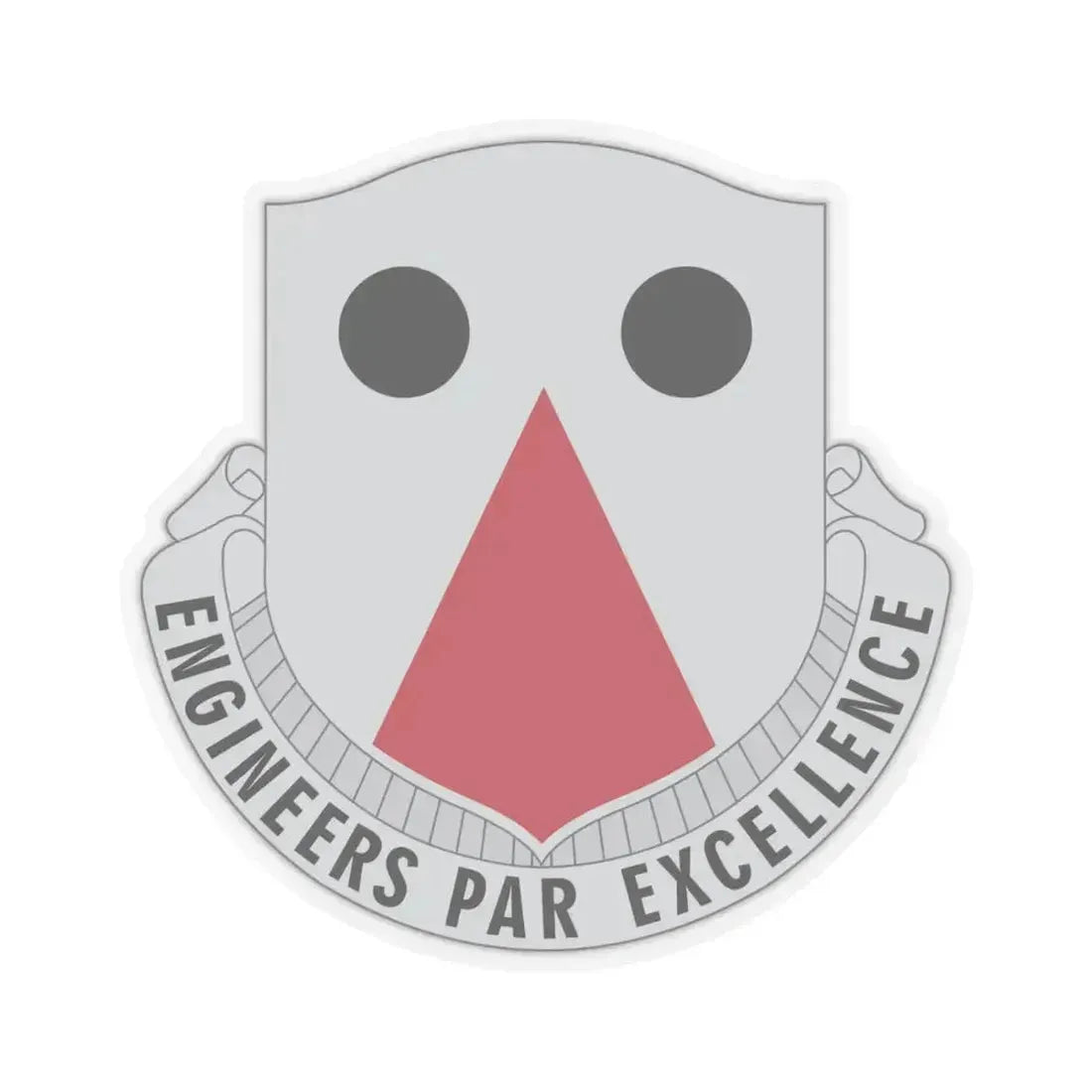 980 Engineer Battalion (U.S. Army) STICKER Vinyl Kiss-Cut Decal 4 Inch Transparent - The Sticker Space
