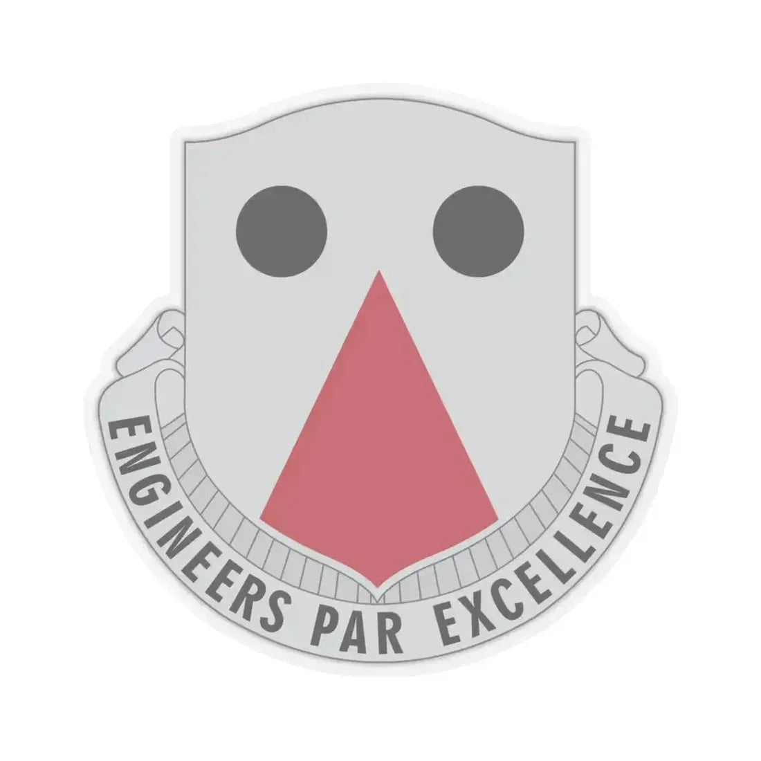 980 Engineer Battalion (U.S. Army) STICKER Vinyl Kiss-Cut Decal 6 Inch Transparent - The Sticker Space