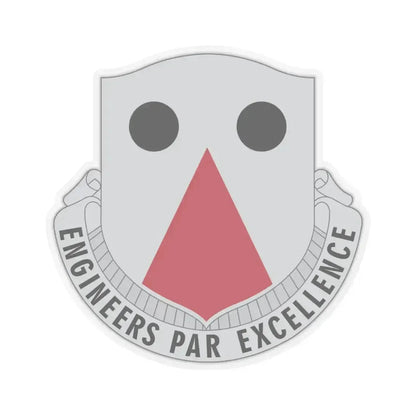 980 Engineer Battalion (U.S. Army) STICKER Vinyl Kiss-Cut Decal 6 Inch Transparent - The Sticker Space