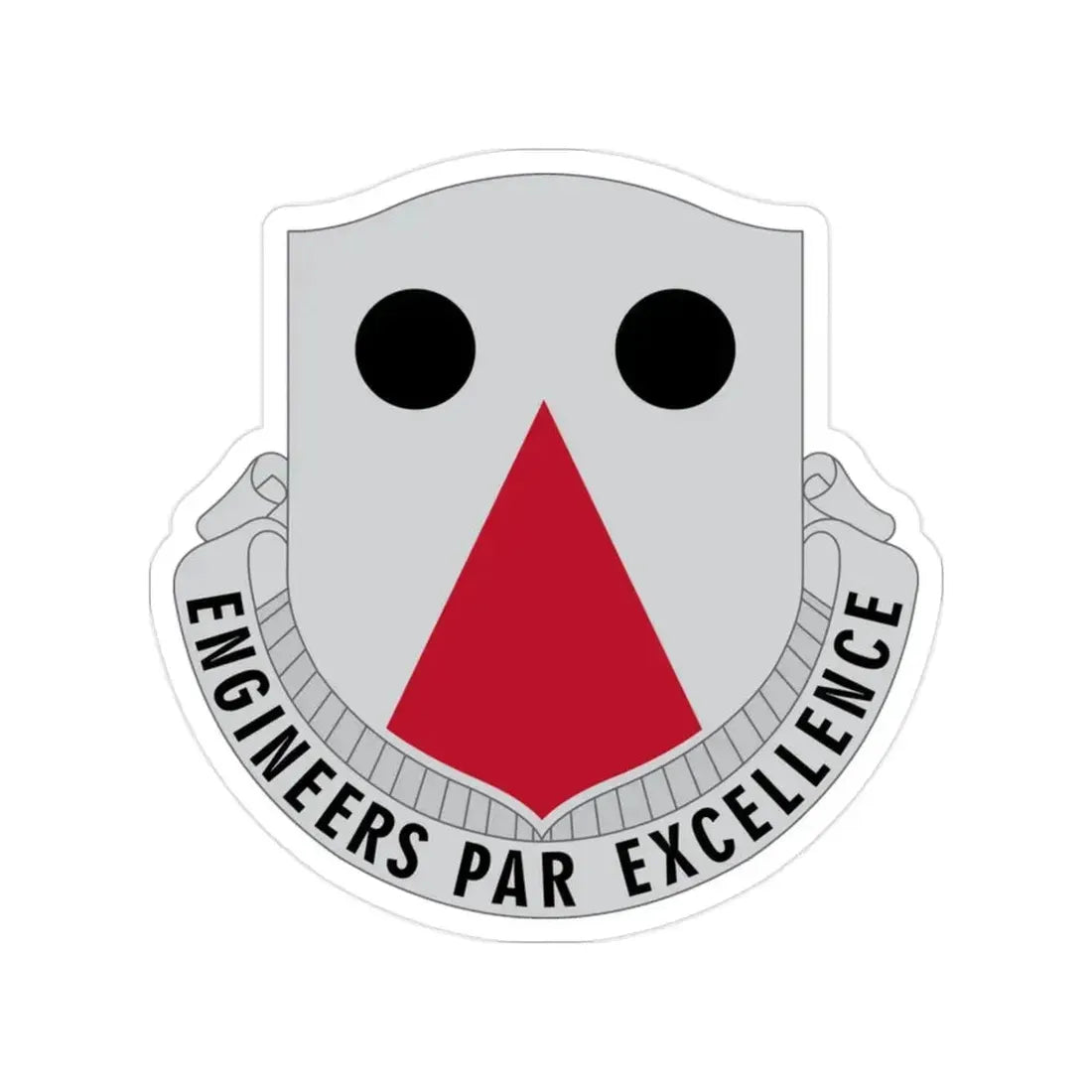 980 Engineer Battalion (U.S. Army) Transparent STICKER Die-Cut Vinyl Decal 2 Inch - The Sticker Space