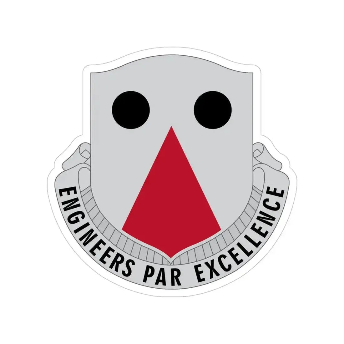 980 Engineer Battalion (U.S. Army) Transparent STICKER Die-Cut Vinyl Decal 4 Inch - The Sticker Space