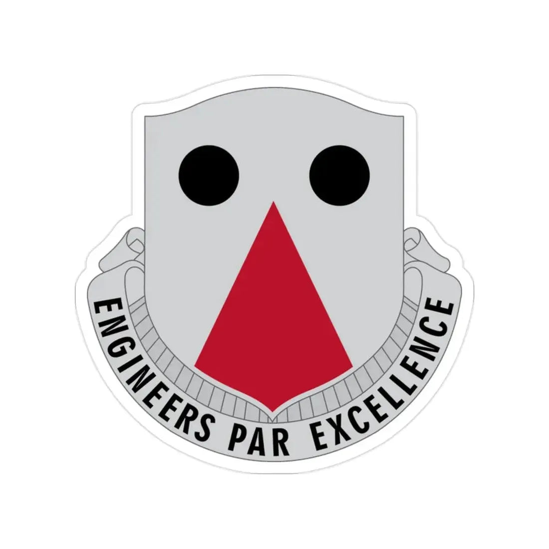 980 Engineer Battalion (U.S. Army) Transparent STICKER Die-Cut Vinyl Decal - The Sticker Space