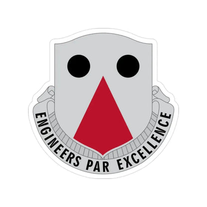 980 Engineer Battalion (U.S. Army) Transparent STICKER Die-Cut Vinyl Decal - The Sticker Space