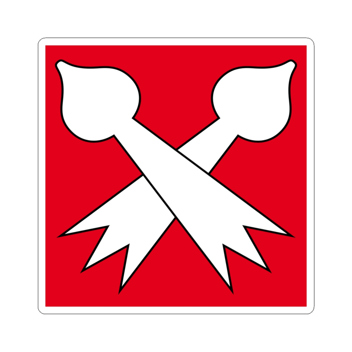 CHE Bottmingen Flag (Switzerland) STICKER Vinyl Kiss-Cut Decal