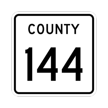 County 144 square (Minnesota) (Road Sign) STICKER Vinyl Kiss-Cut Decal