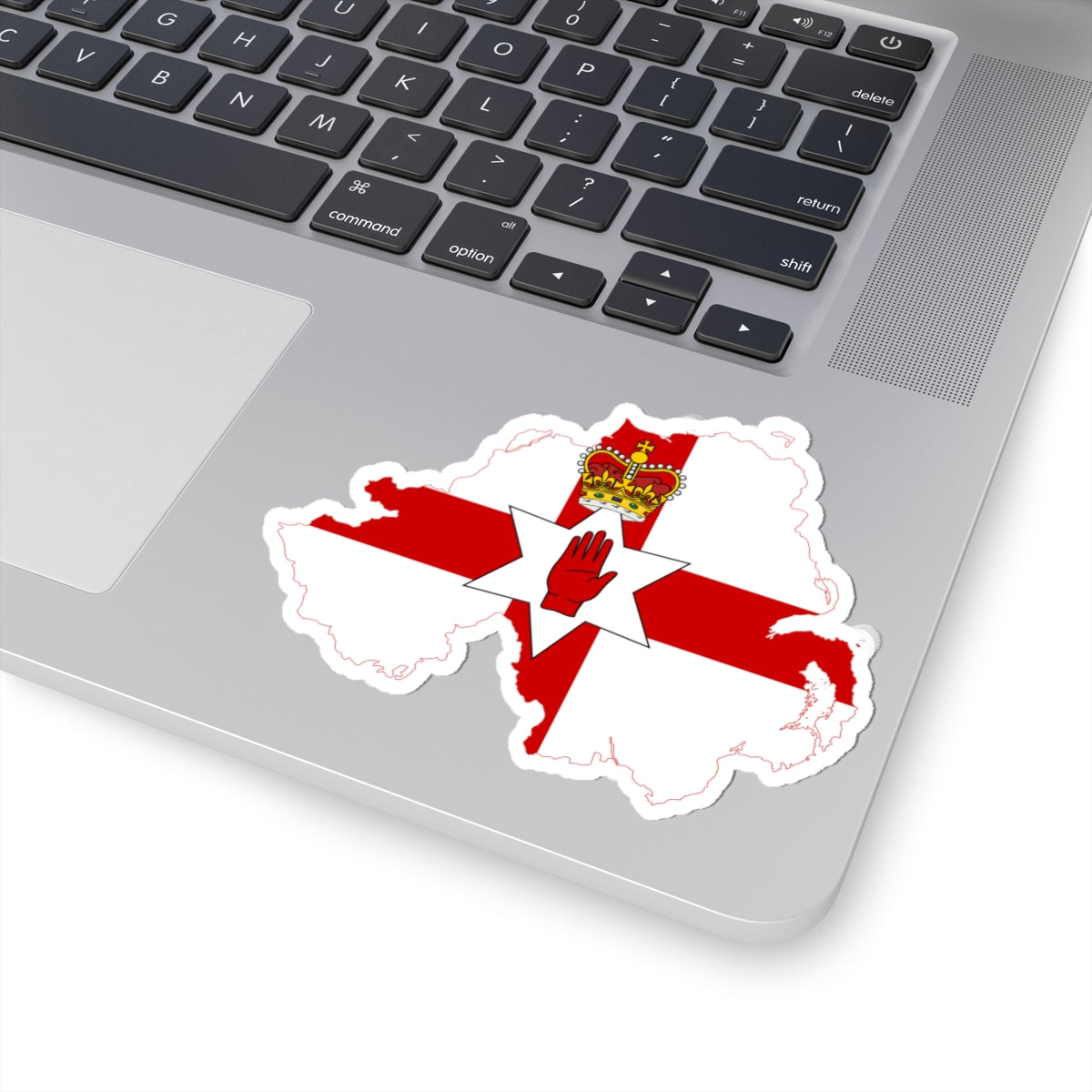 Flag-map of Northern Ireland (United Kingdom) STICKER Vinyl Kiss-Cut Decal