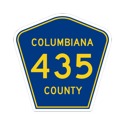 Columbiana County 435 (Ohio) (Road Sign) STICKER Vinyl Kiss-Cut Decal