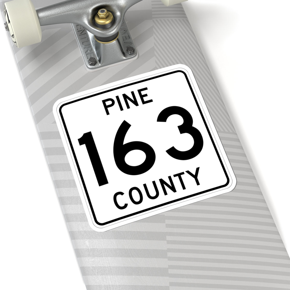 Pine County Route 163 MN (Minnesota) (Road Sign) STICKER Vinyl Kiss-Cut Decal