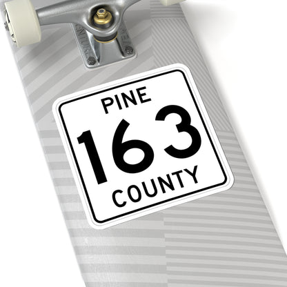 Pine County Route 163 MN (Minnesota) (Road Sign) STICKER Vinyl Kiss-Cut Decal
