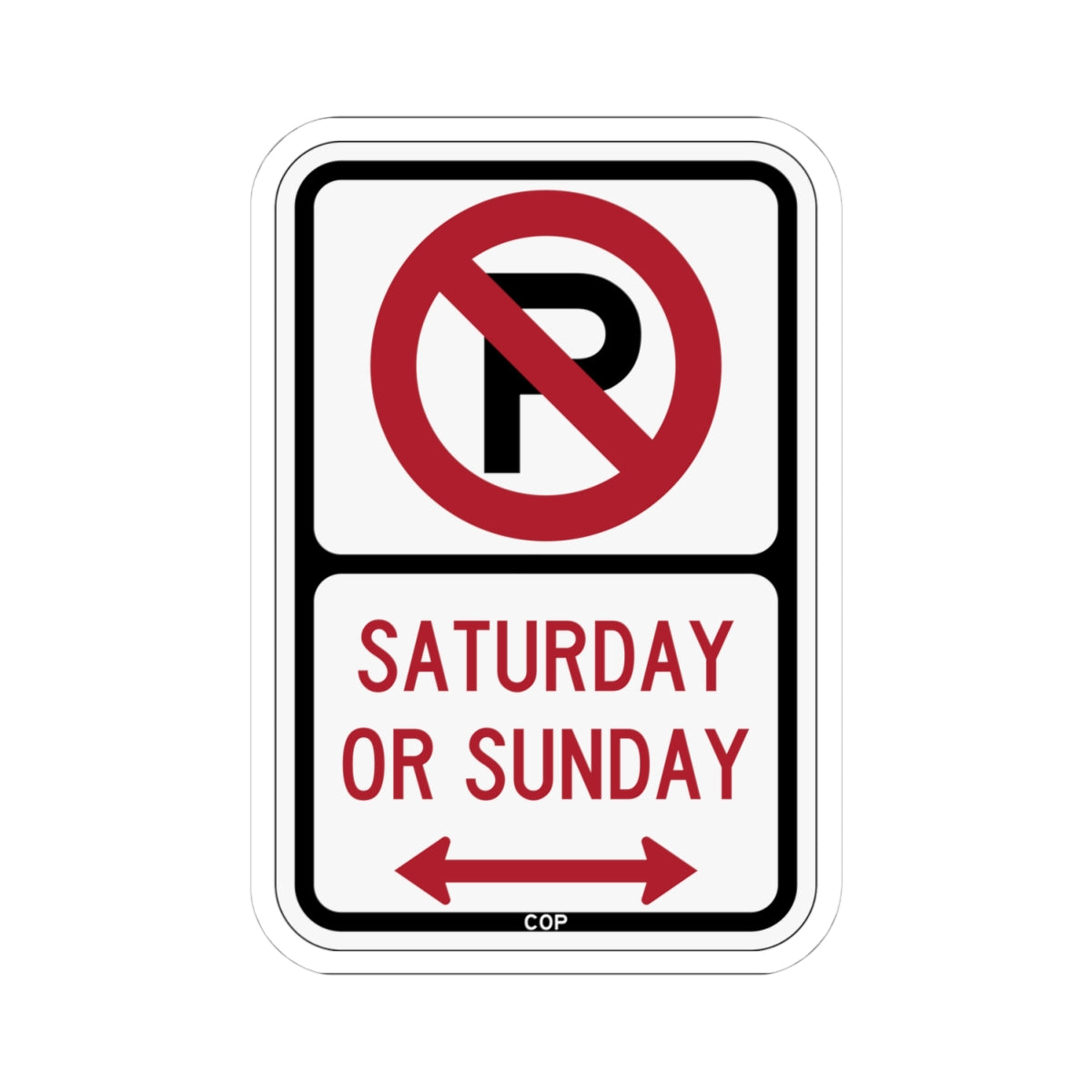 PBOT Road sign P1210D (Oregon) (Road Sign) STICKER Vinyl Kiss-Cut Decal