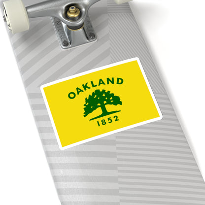 Flag of Oakland, California - STICKER Vinyl Kiss-Cut Decal