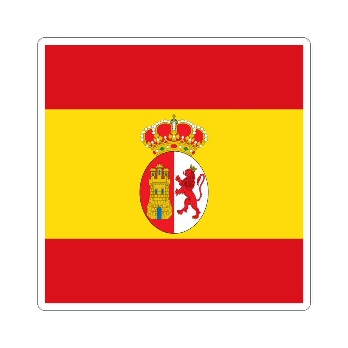 Flag of Minister Spain 1914-1931 (Spain) STICKER Vinyl Kiss-Cut Decal