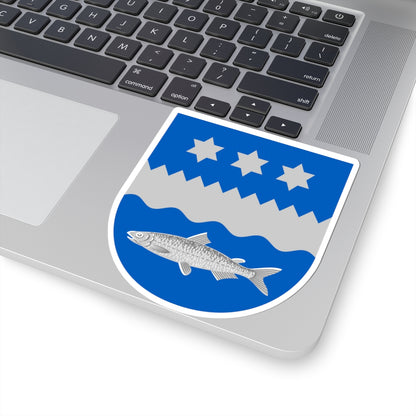 Siikajoki.vaakuna.2007 (Finland) (Coat of Arms) STICKER Vinyl Kiss-Cut Decal