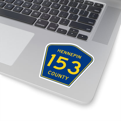Hennepin County 153 (Minnesota) (Road Sign) STICKER Vinyl Kiss-Cut Decal