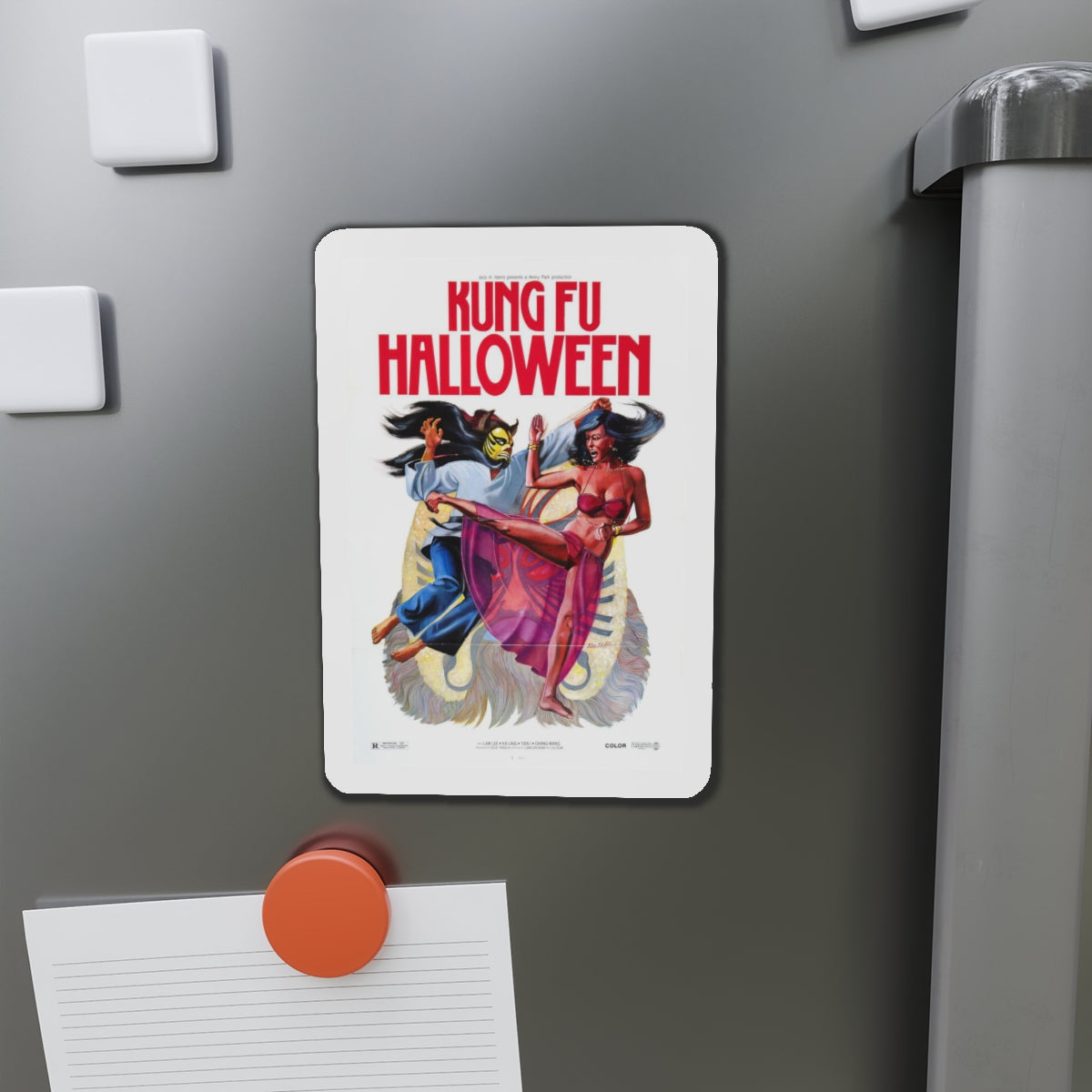 KUNG FU HALLOWEEN 1977 Movie Poster - Refrigerator Magnet-The Sticker Space