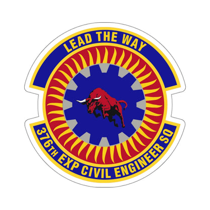 376th Expeditionary Civil Engineer Squadron (U.S. Air Force) STICKER Vinyl Kiss-Cut Decal