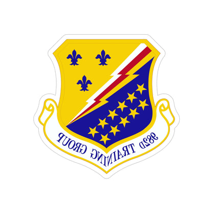 982d Training Group (U.S. Air Force) REVERSE PRINT Transparent STICKER-5" × 5"-The Sticker Space