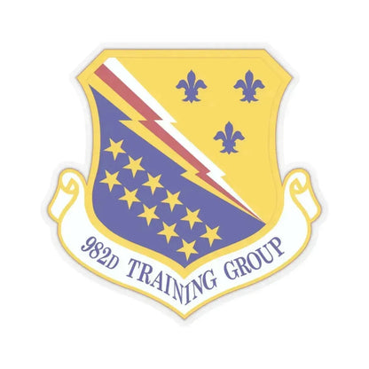 982d Training Group (U.S. Air Force) STICKER Vinyl Kiss-Cut Decal 3 Inch Transparent - The Sticker Space