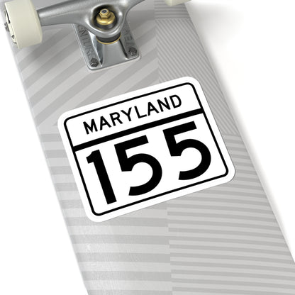 MD Route 155 (Maryland) (Road Sign) STICKER Vinyl Kiss-Cut Decal