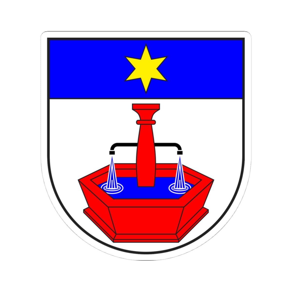 Rothenbrunnen wappen (Switzerland) (Coat of Arms) STICKER Vinyl Kiss-Cut Decal