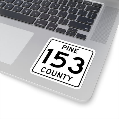 Pine County Route 153 MN (Minnesota) (Road Sign) STICKER Vinyl Kiss-Cut Decal