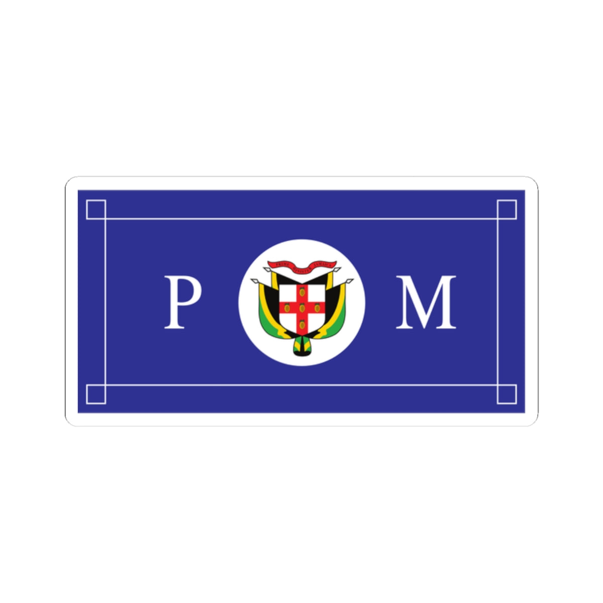 Flag of the Prime Minister of Jamaica (Jamaica) STICKER Vinyl Kiss-Cut Decal