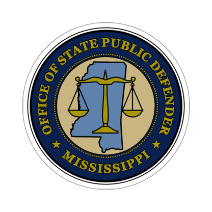 Seal of the Mississippi Office of State Public Defender - STICKER Vinyl Kiss-Cut Decal