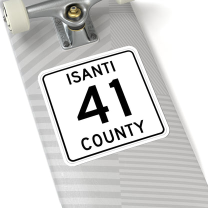 Isanti County 41 MN (Minnesota) (Road Sign) STICKER Vinyl Kiss-Cut Decal